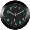 LIOOBO Orologio universale per auto, orologio al quarzo con lancette luminose, perfetto per ufficio, banco di lavoro, come decorazione casual per l'auto (nero)