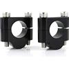 Xitomer in in / 22,2 mm per moto, ATV, Dirt Bike, con morsetti | Adatto per CB400F/CB5000F/KLR250/Z800/Z650/SV650/V-Strom/MT-03/Street Triple (nero, Rise 20 mm)