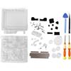 Hzxkqmil Guscio Completo di Ricambio Custodia Trasparente Coperchio Dell'alloggiamento con Kit di Viti e Pulsanti per Game Boy Advance SP Console GBA SP (Bianco Trasparente)