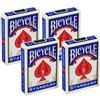 BICYCLE 4x Carte Da Gioco BICYCLE Bicycle Rider Back Double Back Blu Magic Deck