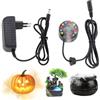 DAJASD Nebulizzatore ad ultrasuoni, mini macchina per nebbia con 12 luci a LED, Ultrasonic Fog Maker per stagno, acquario, stagno di Halloween, giardino roccioso e vaso da strega (EU Plug)