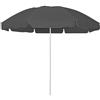 Kythralux Ombrellone da spiaggia antracite, 240 cm, protezione UV, in poliestere, antivento, con funzione di inclinazione, per giardino, balcone, terrazzo, spiaggia, resistente alle intemperie