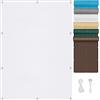 CHENMIAO Telo Ombreggiante Traspirante 2.5 x 4 m Protezione Raggi UV Vela Ombreggiante per Balconi con Occhielli Fascette per Piscina Piante Villa Serre, Bianco
