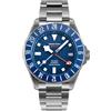 Sugess Orologio subacqueo da uomo in titanio GMT 200 m, impermeabile, sportivo, automatico, meccanico, S462.E, Blu, Sportivo