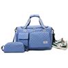 Balakaka 34 L Borsone da Viaggio con Borsa Piccola da 1,5 L, Impermeabile Grande Capacità Borsa Sportiva da Palestra con Scomparto Scarpe, Borsa da Weekend con Tasca Bagnata per Donne, Himmelblau