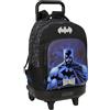 safta BATMAN - Zaino grande con ruote, compatto, rimovibile, ideale per bambini di diverse età, comodo e versatile, qualità e resistenza, 33 x 22 x 45 cm
