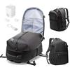 WEPOET Nero Zaino da Viaggio con Sottovuoto Incorporato, Zaino Easyjet Wizzair Bagaglio a Mano Ryanair, Zaini Vacuum Backpack Impermeabile Donna Uomo