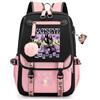 GDFENDU Kpop Singer Zaino con portachiavi, 43,2 cm, grande zaino impermeabile con USB e cavo audio, leggero zaino casual per la scuola per vacanze zaino da viaggio per ragazze ragazzi fan, B, 46 x 29