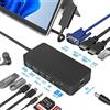 Rytaki Surface Dock, Surface Pro Docking Station, 12 in 1 Triplo Display Surface Dock con 2 HDMI 4K +VGA per Surface Pro 9/8/X/7/6/5/4/3, Surface Laptop 5/go/4/3/2/1, Surface Book 3/2, Surface Book