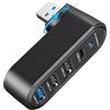 KiWiBiRD multipla USB Hub, splitter porta USB con USB3.0 USB2.0 USB-C 4 porte, sdoppiatore USB compatibile con laptop PC desktop PS5 TV stampante tastiera mouse e chiavetta USB