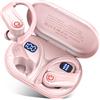 VNMN 120 Ore Cuffie Bluetooth 6.1 Sport, Auricolari Bluetooth (Rosa Chiaro
