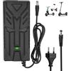 HPGAAVD Caricabatterie per scooter, caricabatterie da 42 V 2 A per scooter elettrico, cavo di ricarica per hoverboard, caricabatterie universale da 36 V, batteria al litio per bicicletta elettrica