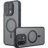 MGUEIAO Cover Compatibile con OnePlus 12,Compatibile con MagSafe,Antigraffio, Antiurto, Custodia per Cellulare Opaca-Nero