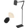 Wotrilw Supporto da Pavimento per Tablet, Supporto da Terra per Tablet con RF, Dispositivi da 12 a 25 cm, Supporto in Metallo Regolabile, Compatibile con iPad/Kindle Paperwhite/Telefono/Switch