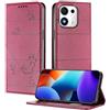 XINYEXIN Custodia in Pelle per Honor 600 Smart 5G | Rosso, Cover a Libro, Portafoglio, Blocco RFID, Slot per Carte, Chiusura Magnetica, Supporto, Antiurto