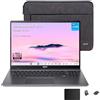 Acer Chromebook Plus 516, 16 IPS (1920 x 1200) WUXGA Display Laptop, Intel i3-1315U, 8GB LPDDR5 RAM, 128GB UFS, webcam, Chrome OS, Wi-Fi 6E, grigio, custodia protettiva inclusa, due accessori