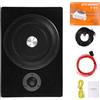 Realdio Subwoofer auto ultraflatto, adatto per berline/CAMION, con amplificatore integrato, installabile sotto i sedili, potenza massima 600 W, woofer compatto da 8 pollici