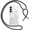 Yoedge Cover con Cordino per Samsung Galaxy S26 5G 6,3, Aesthetic Disegni Fiori Custodia con Collana Tracolla Laccio Collo, Sottile Silicone Antiurto Protettiva Case per Samsung S26,01