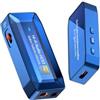 Pisendra DAC USB C Amplificatore per Cuffie, Dongle DAC Portatile CS43198 con Uscite 3,5 mm e 4,4 mm, Hi-RES 32 bit/768 kHz, DSD256, per IEM, Auricolari Cablati, Cuffie e PC, Blu