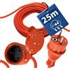 HOROZ ELECTRIC Prolunga Elettrica da Esterno 25m IP44 3×1,5mm² 2000W Arancione - Cavo di Estensione con Spina Uni-Schuko e Presa Schuko Tipo F - Prolunga da Giardino per Tosaerba e Cantiere - Horoz Electric