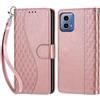 KENHONER Custodia per Motorola Moto G34 5G Cover, Oro rosa