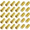ZHIQIN Set di Connettori F 7mm Placcati Oro - 20 Connettori F + 10 Adattatori F | con Guarnizione in Gomma Dado Largo Per Cavo Coassiale, Antenna TV e Satellitare
