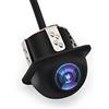 Kuuleyn Telecamera per retrovisione, Telecamera Di Backup Per Auto, telecamera per auto, telecamera per retromarcia con visione notturna impermeabile grandangolare con obiettivo HD e righello ABS nero