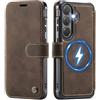 KZB Cover Libro per Samsung Galaxy S25/S24 Compatibile con MagSafe, Caffè