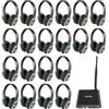 Retekess TA004 Silent Disco Cuffie wireless, 3 canali opzionali, cuffie con ricevitore audio stereo HiFi, portata 200 m, cuffie circumaurali con controllo del volume per PC, telefoni cellulari, TV