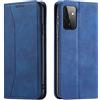 OKZone Cover per Samsung Galaxy A72 5G, Custodia Flip Pelle Portafoglio Magnetica Libro [Slot Schede], Silicone TPU Bumper Wallet Supporto Cover, Antiurto [Kickstand] (Blu)