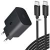 OERYIEG USB C Caricatore 25W con Cavo Ricarica Cellulare per Samsung Galaxy S26 S25 S24 S23 S22 S21 Ultra/Plus A57 A56 A55 A54 A53 A37 A36 A35 A26 A17 A16 Flip7, Caricabatterie Adattatore Spinotto