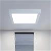 ONSSI Plafoniera LED quadrata 20 W 22 x 22 cm Bianco Freddo 6000 K Superficie ad alta Luminosità Pannello LED Illuminazione per Soggiorno, Sala da pranzo, Camera da letto, Ufficio, LED