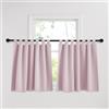PONY DANCE Tende Oscuranti Termiche da Interno per Camera da Letto | per Soggiorno, con Passanti, Divisorie, per Separa Ambienti, Privacy, Blackout, 2 Pezzi L 140 x A 120 CM, Rosa Chiaro