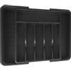 Hi Nature™ Portaposate da Cucina Estensibile con 8 Scomparti | Organizzatore per Posate da Cassetto in Plastica Nero | Portaposate per Ristorante e Casa, Porta Posate Estensibile Cucina Cassetto