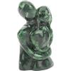 gemshan Statue di coppie che abbracciano intagliate a mano in giada verde naturale, piccola scultura di coppia, statuetta tascabile per l'arredamento dell'home office