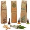Alluvo Set di 3 coni di incenso, salvia Palo Santo e Patchouli, 36 pezzi