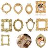 Yolistar Mini Cornice Set 10 Pezzi Vintage Oro, Stile Barocco, Cornici Decorative in Diverse Dimensioni per Gioielli, Fai da Te e Arredamento Casa