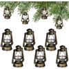 DOITOOL Piccole lanterne per esterni: 10 pezzi piccola lampada a olio da appendere, piccola mini lanterna da appendere, per micro paesaggio, ornamento feste di Natale, bronzo, 5,5 x 4 x 2,5 cm