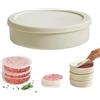Generico Set di 3 Stampo per Hamburger 10cm, Contenitori Ermetici per Alimenti in Silicone Portatile per Hamburger, Contenitori Freezer Riutilizzabili con Coperchi per Microonde E alla Lavastoviglie