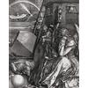 1art1 Albrecht Dürer Poster Melencolia I, La Malinconìa, 1514, N/B Stampa d'Arte 50x40 cm