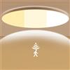 LEZOE Plafoniera LED con sensore di movimento, 25W 3380lm 135(Lm/W) Lampada da soffitto dimmerabile regolabile 3000K/4000K/6500K Ideale per bagno, garage, scale, cantina, corridoio, balcone Ø35cm