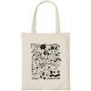 Willow Gifts WillowGifts Harry Black Doodle Borsa tote naturale Stili Love On Tour Canzoni Album Cantanti Famose celebrità Fan Adorano Borsa per la moda Shopper Shopping Regali (Naturale)