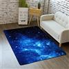PEIHUODAN Galassia 3D Tappeto Soggiorno Camera da Letto Flanella Morbida Antiscivolo Universo Pianeta Nebulosa Tappeto per Bambini Gioco Nursery Rugs Zerbino Tappetino da Bagno (Blu,140 x 200 cm)