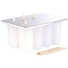 Rosenstein & Söhne Ice Lolly & Ice Cream Moulds - stampi gelato su stecco: Macchina per ghiaccioli con 8 stampini per gelato e bastoncini di legno (stampi ghiacciolo, ghiaccio su stecco, gelo)