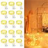 talifoca 15 pezzi Led Stringa Luci a Batteria, 2M 20 LED Rame filo Ghirlanda Catena Luminose Lucine Fata Luci per Natale Matrimonio Decorative Festa Interno Natalizie letto Camera (Bianco Caldo)
