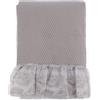 Blanc MARICLO Trapunta matrimoniale, beige con volant toile de Jouy, 250x250 cm, microfibra 180 gsm