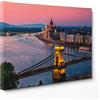 ConKrea QUADRO SU TELA CANVAS - INTELAIATO - PRONTO DA APPENDERE - Budapest - Ungheria - 30x40cm - Senza Cornice - (cod.1776)