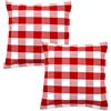 Asquare Federa per cuscino 50 x 50 cm, motivo a quadretti, in cotone di alta qualità, federa per cuscino con chiusura lampo, set da 2 pezzi