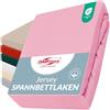 Darymex Lenzuolo con Angoli - 80 x 160 cm - Lenzuolo Elasticizzato in Jersey per Letto Singolo Bambini - Cotone - per Materassi fino a 20 cm - Rosa