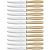 Arcos Coltelleria da Tavola - Scatola 12 Pezzi Coltello Tavola - Lama Acciaio Inossidabile Nitrum 125 mm - Manico Polipropilene Colore Marrone (12 PCS)